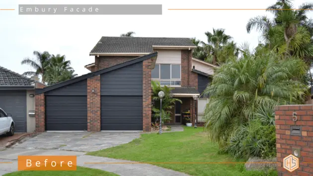 Embury Facade - BEFORE labelled